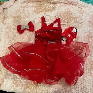 Weissman Showtime “Happy - Red” Dance Costume (SIZE SC)